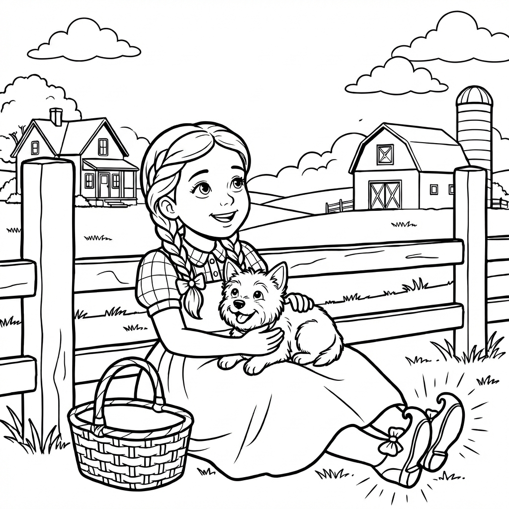 Dorothy on the Kansas farm